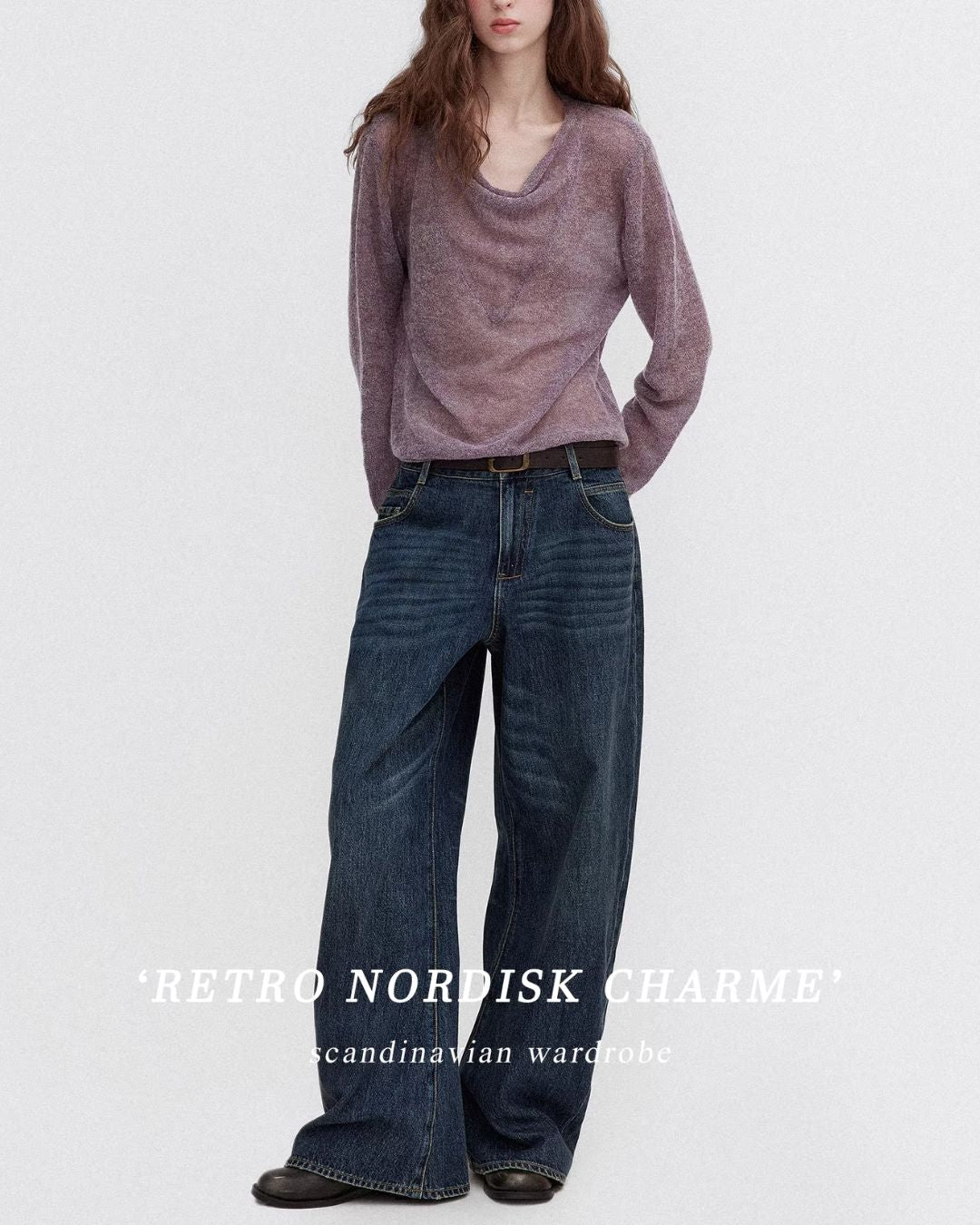 Drape Neck Relaxed Knit　KN117