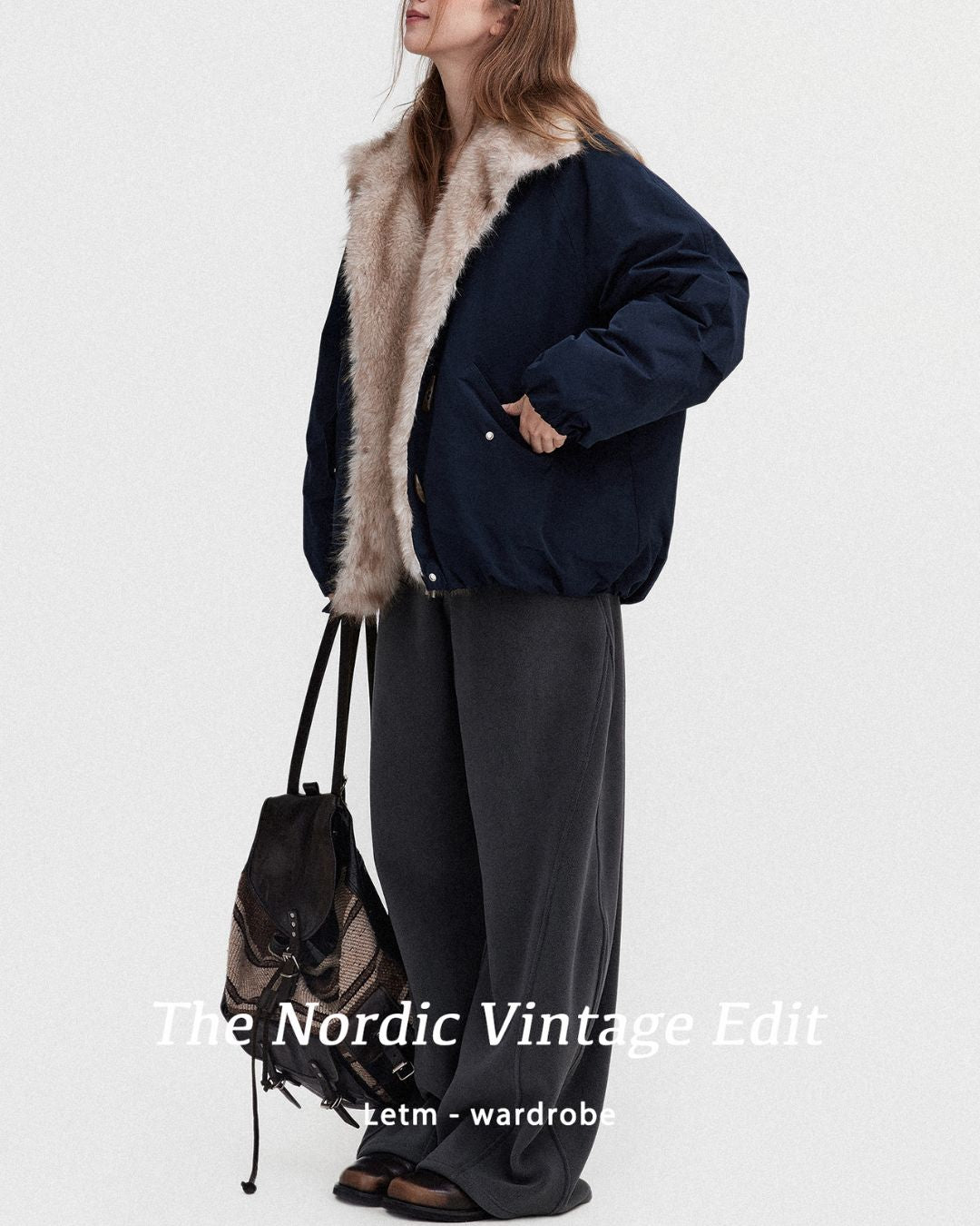 Fur-lined Down Jacket　JK057