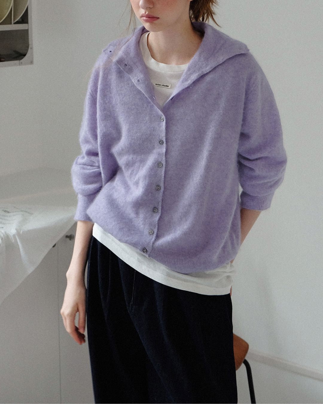 Wool Cashmere Knit Cardigan　KN038