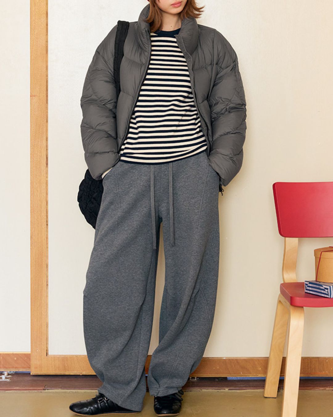 Border Thick Long Sleeve T-Shirt　LT020