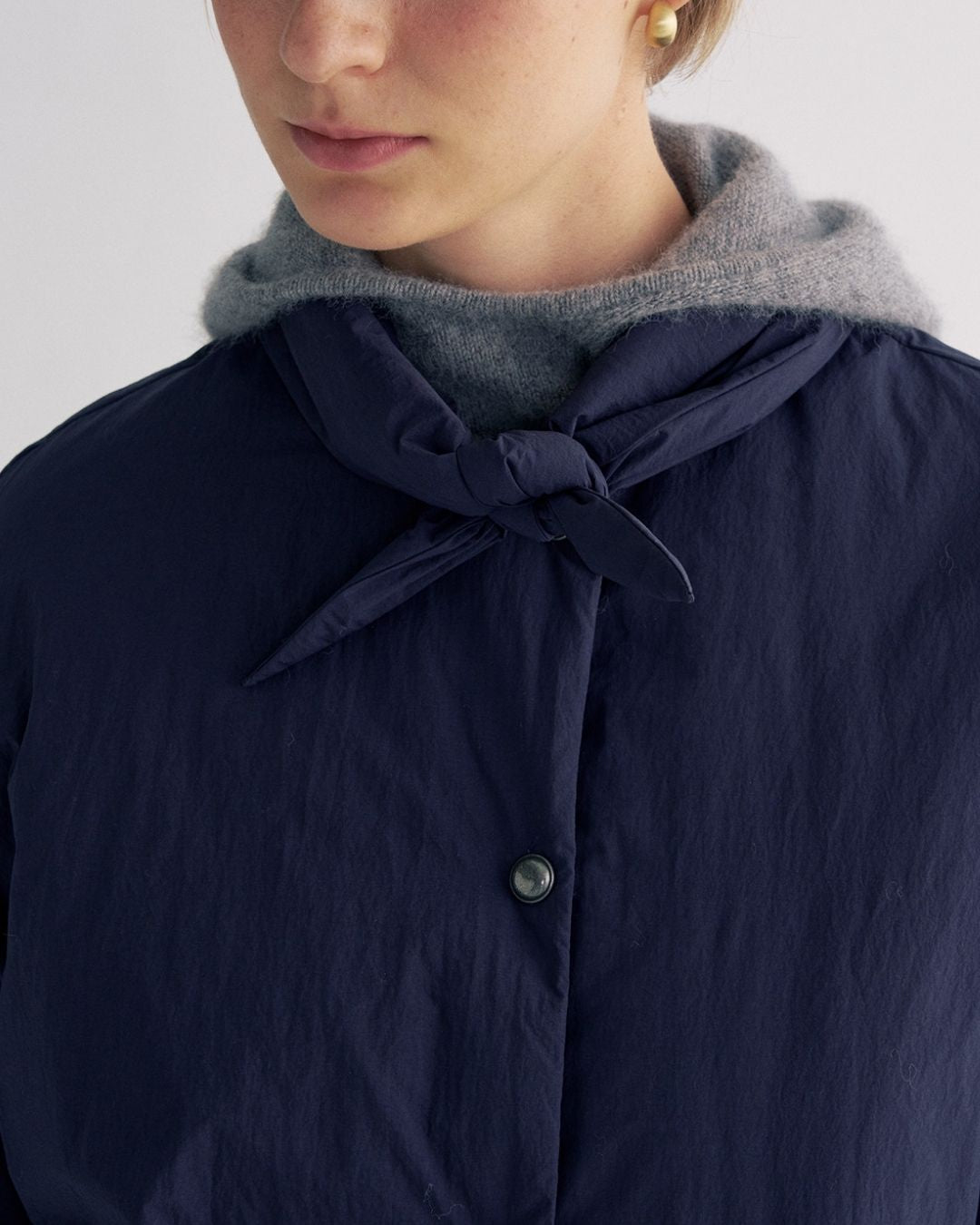 Detachable Scarf Puffer Down Jacket　JK080