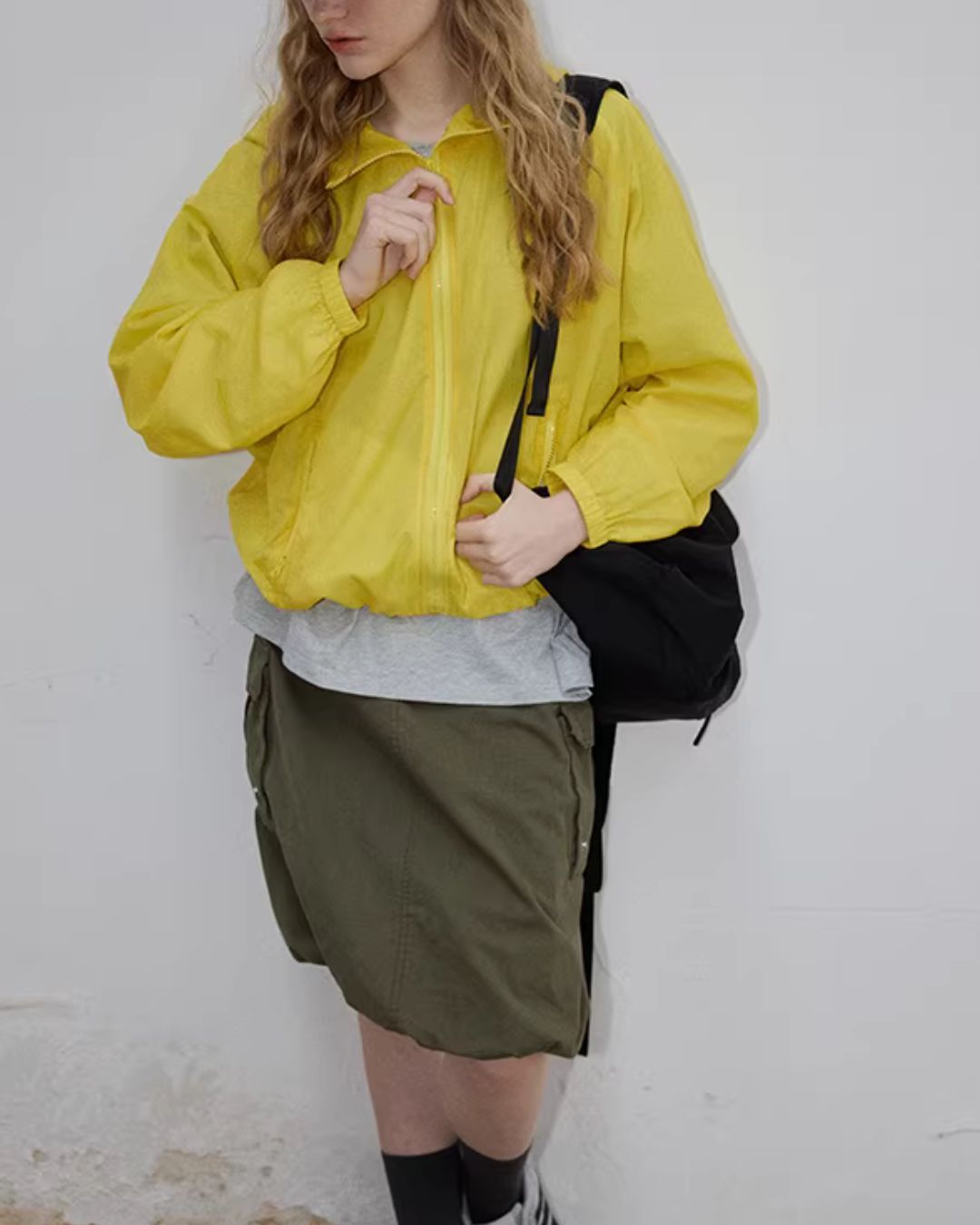 Nylon Short Hooded Jacket　JK092