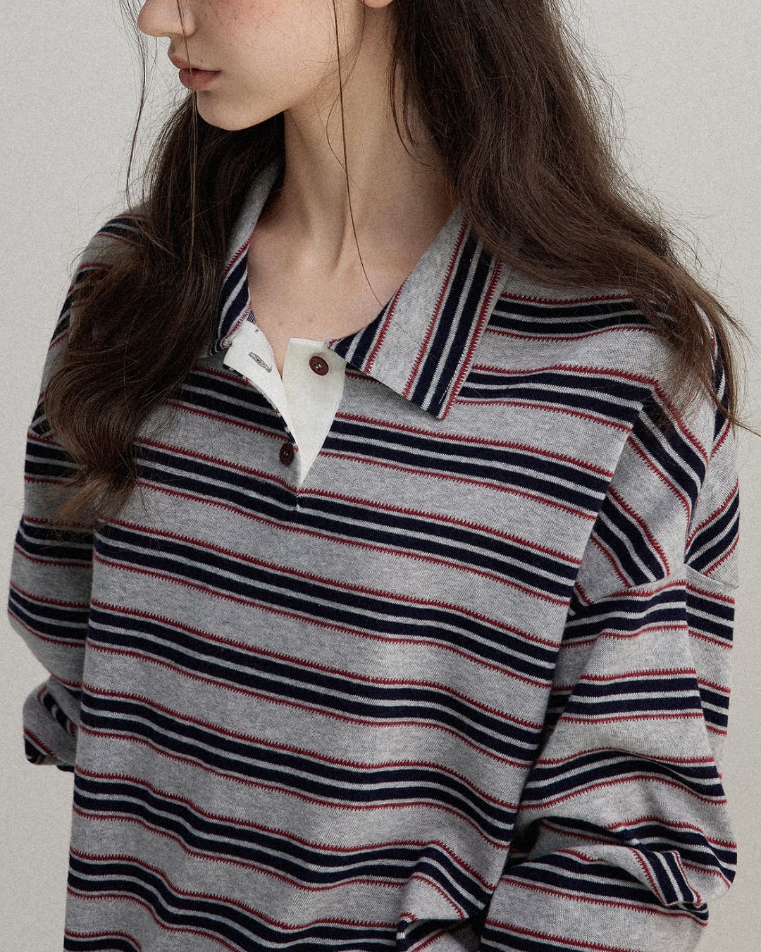 Border L/S Polo Shirt　PS001