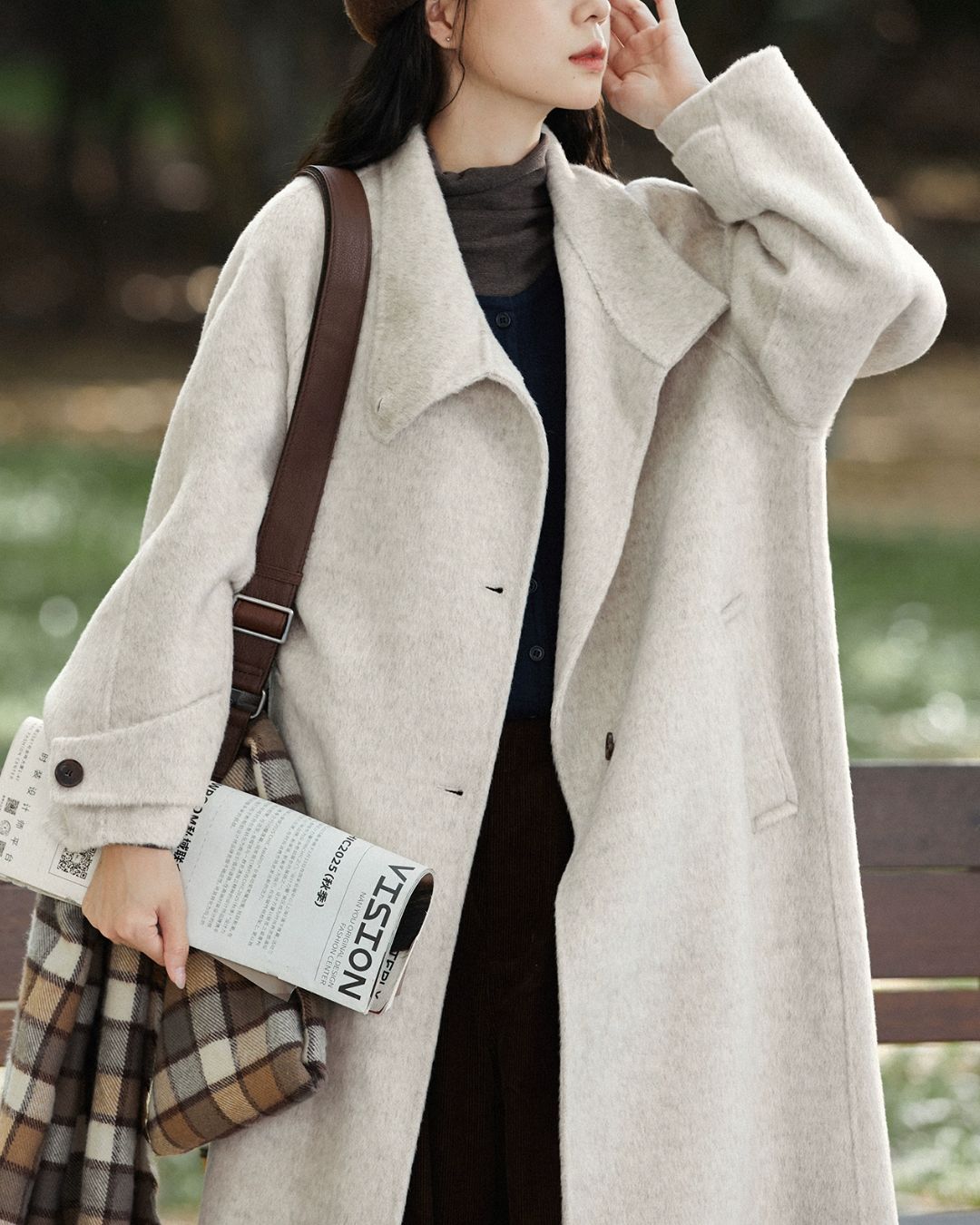 Wool Stand Collar Yoke Coat　CT019