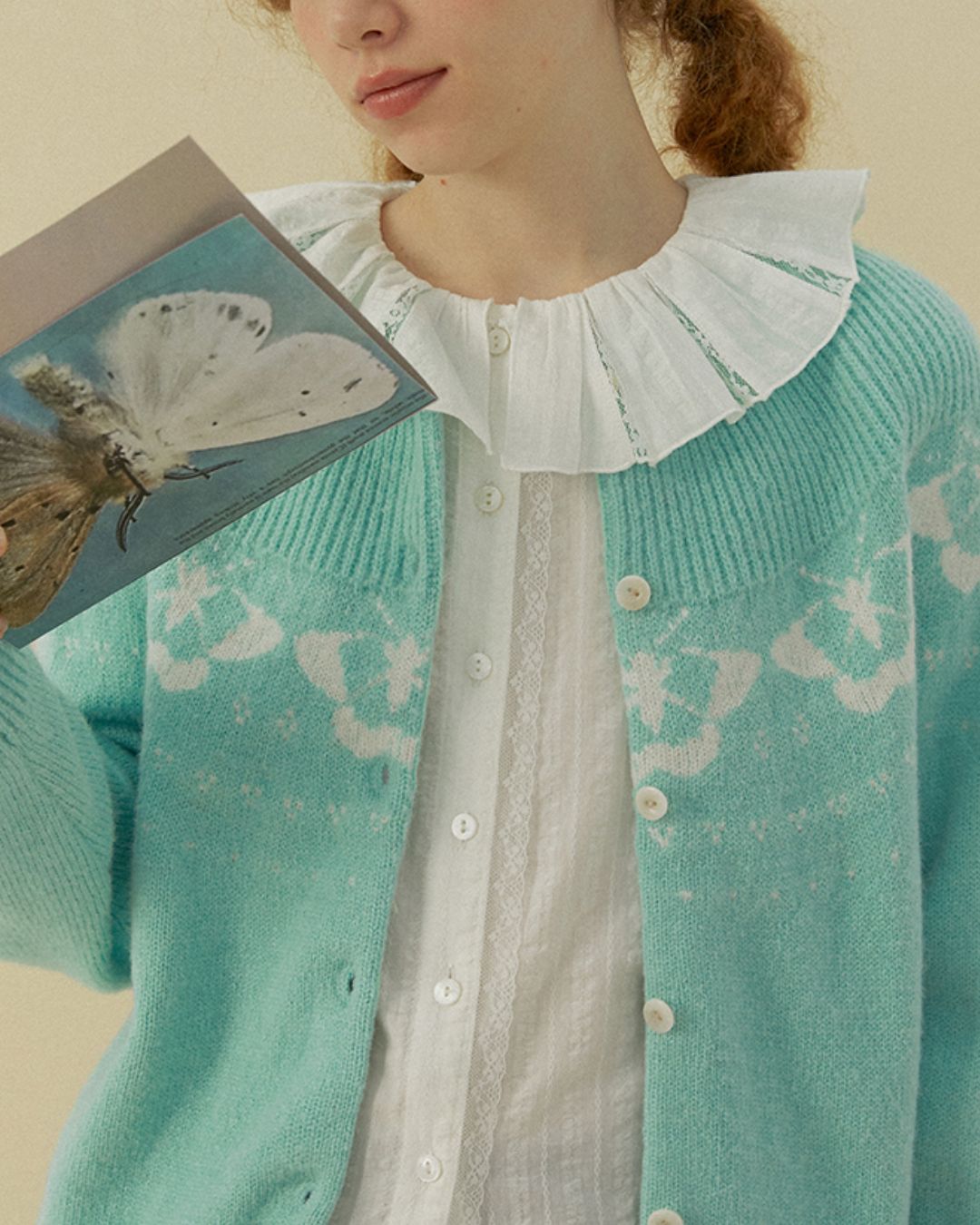 Butterfly Nordic Knit Cardigan　KN079