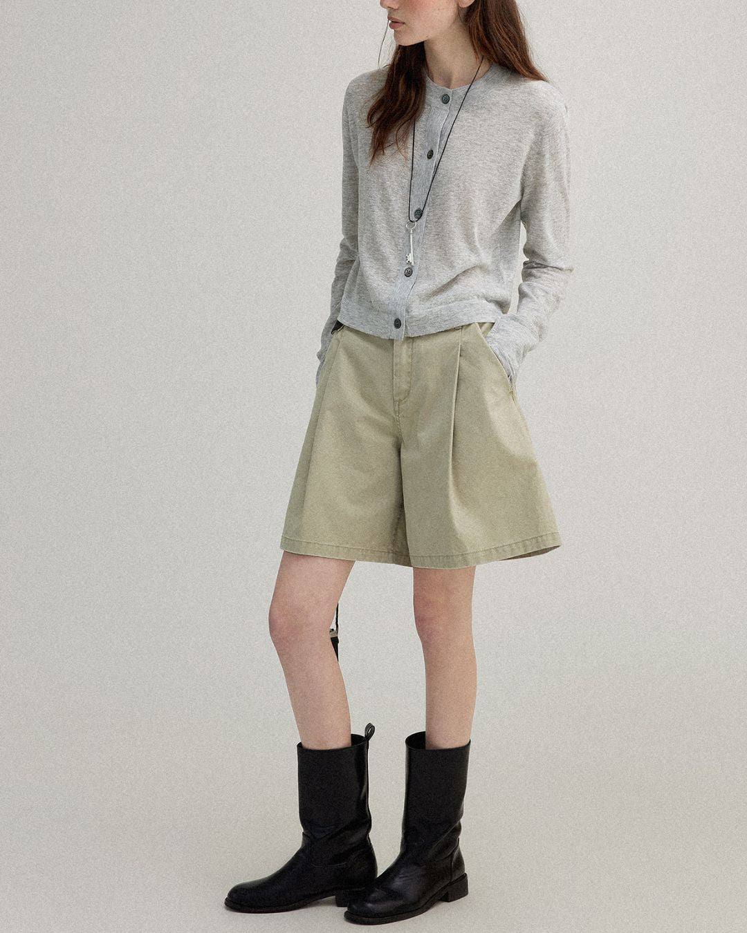 Long Sleeve Knit Cardigan　KN014