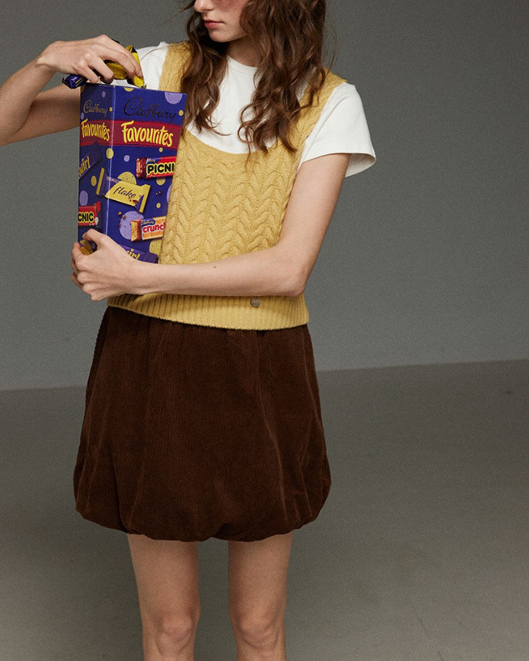 Cable Knit Camisole Vest　KN054