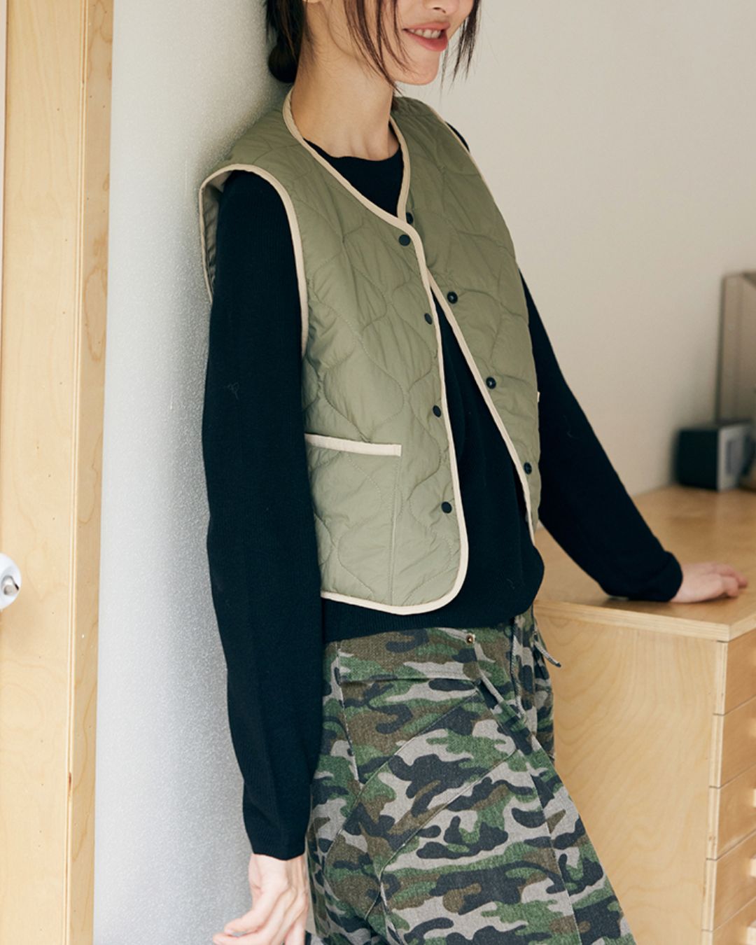 Nylon Quilted Vest　VT001