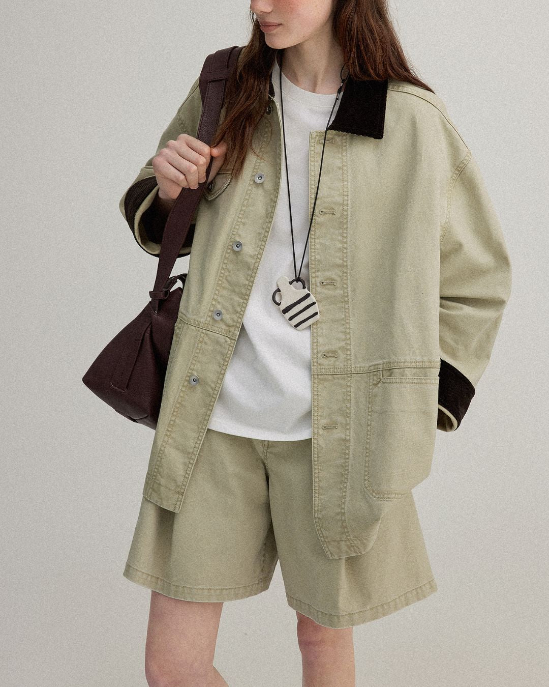 Contrast Color Work Jacket ＆ Shorts　JK015