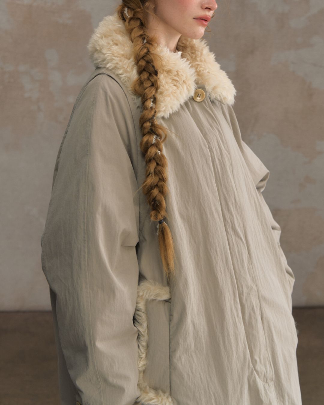 Fur Detail Long Down Coat　CT024