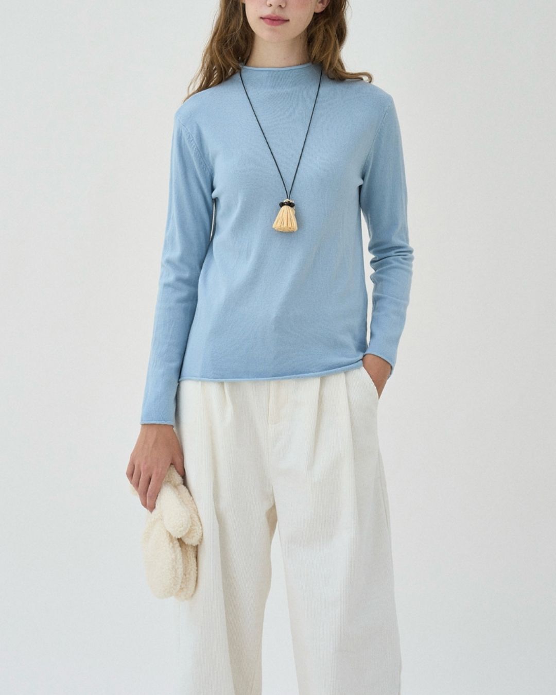 Mock Neck Seamless Knit　KN077