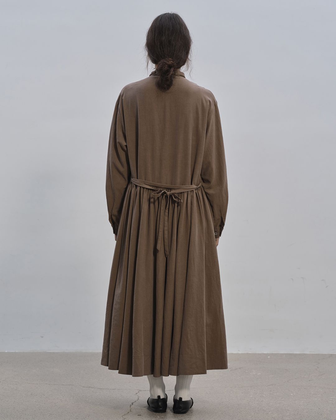 Gathered Long Shirt Dress　OP003