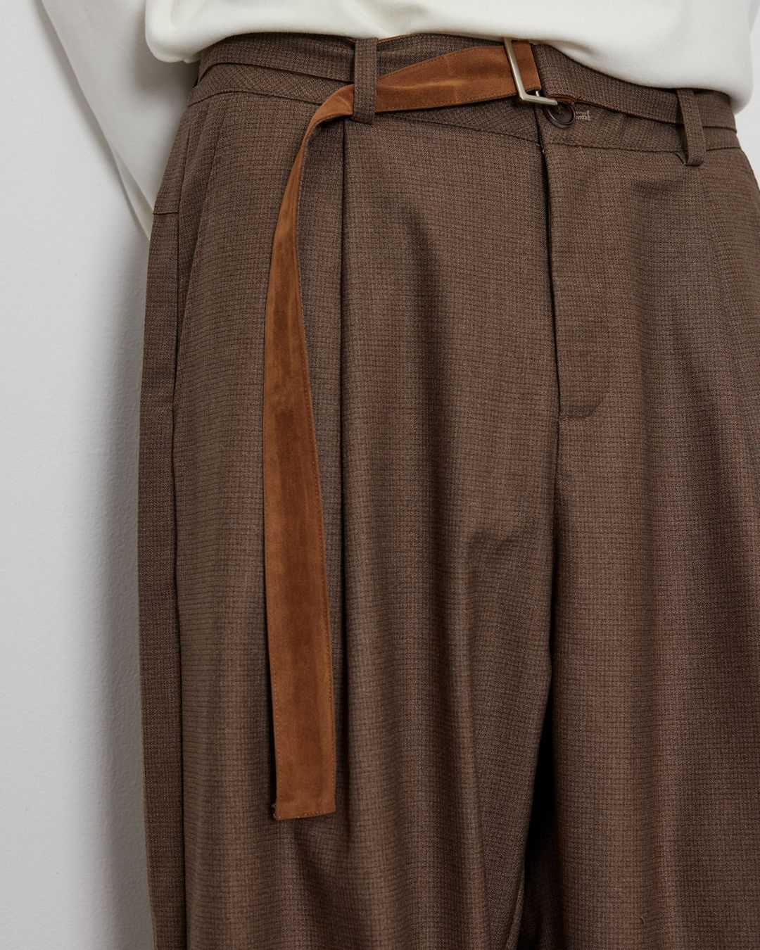 Houndstooth Draped Wide Pants　PT020