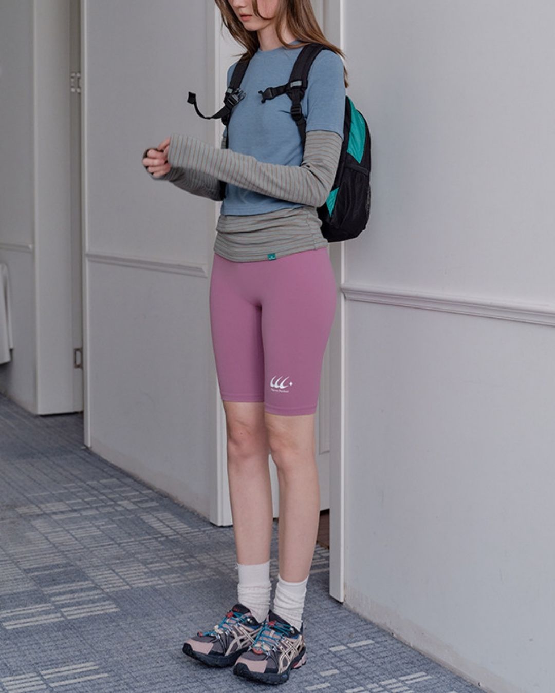 High-waisted Above-the-knee Fitness Pants　SP003