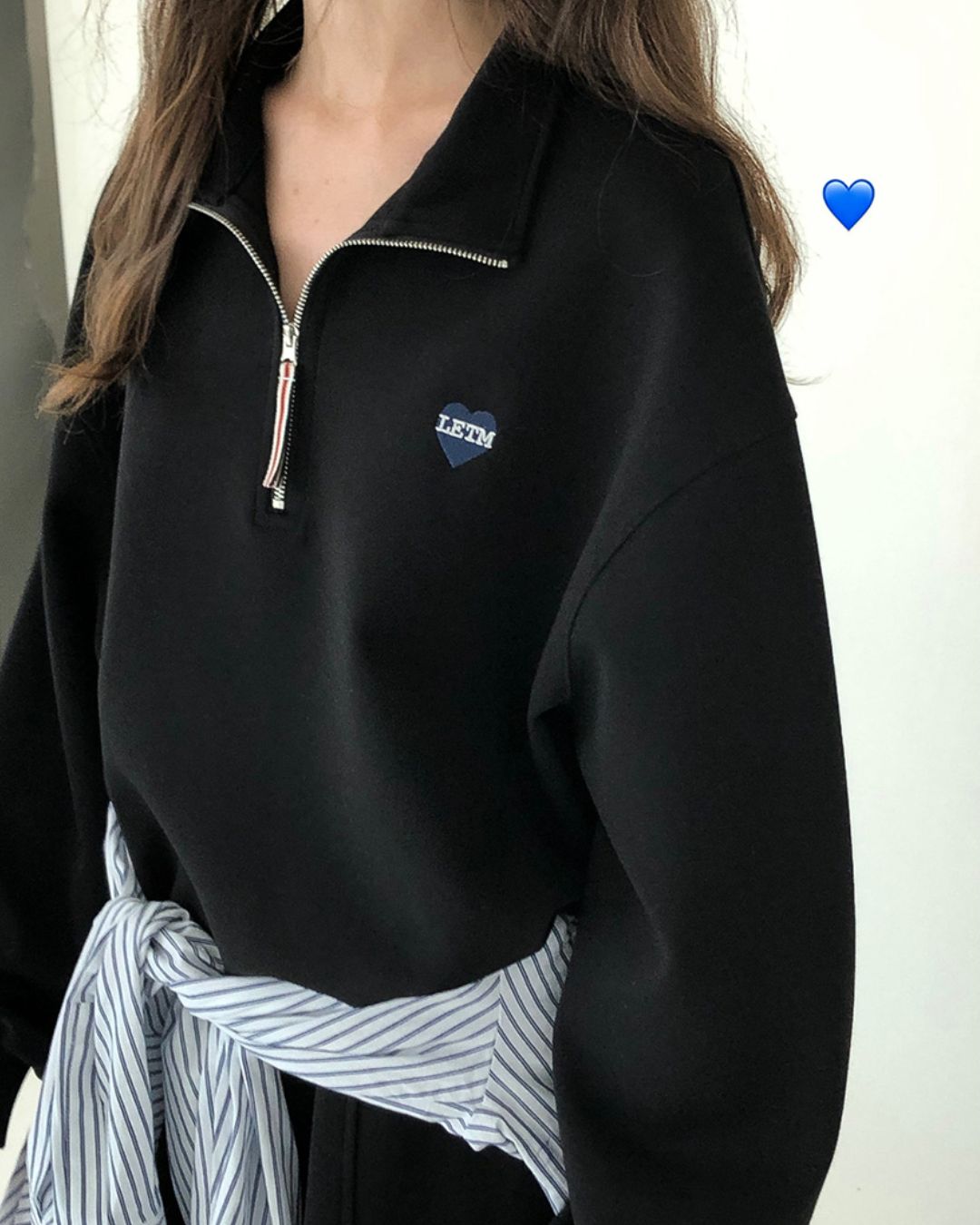 Heart Half-zip Sweat & Skirt　SW004