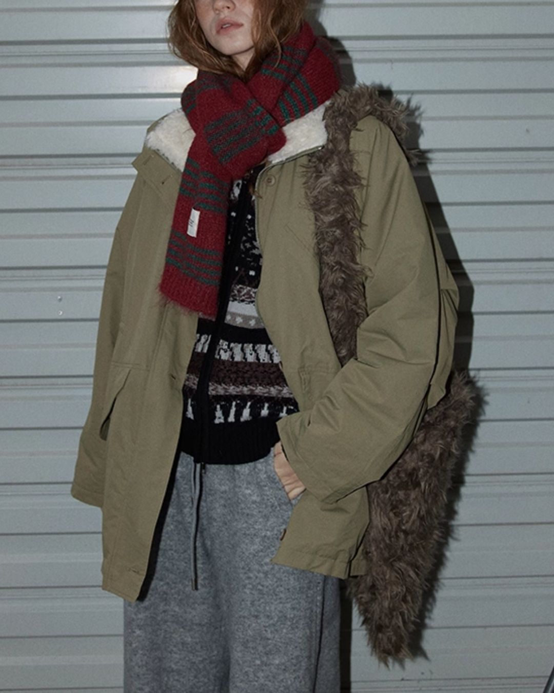 Fur-lined Military Coat　CT014