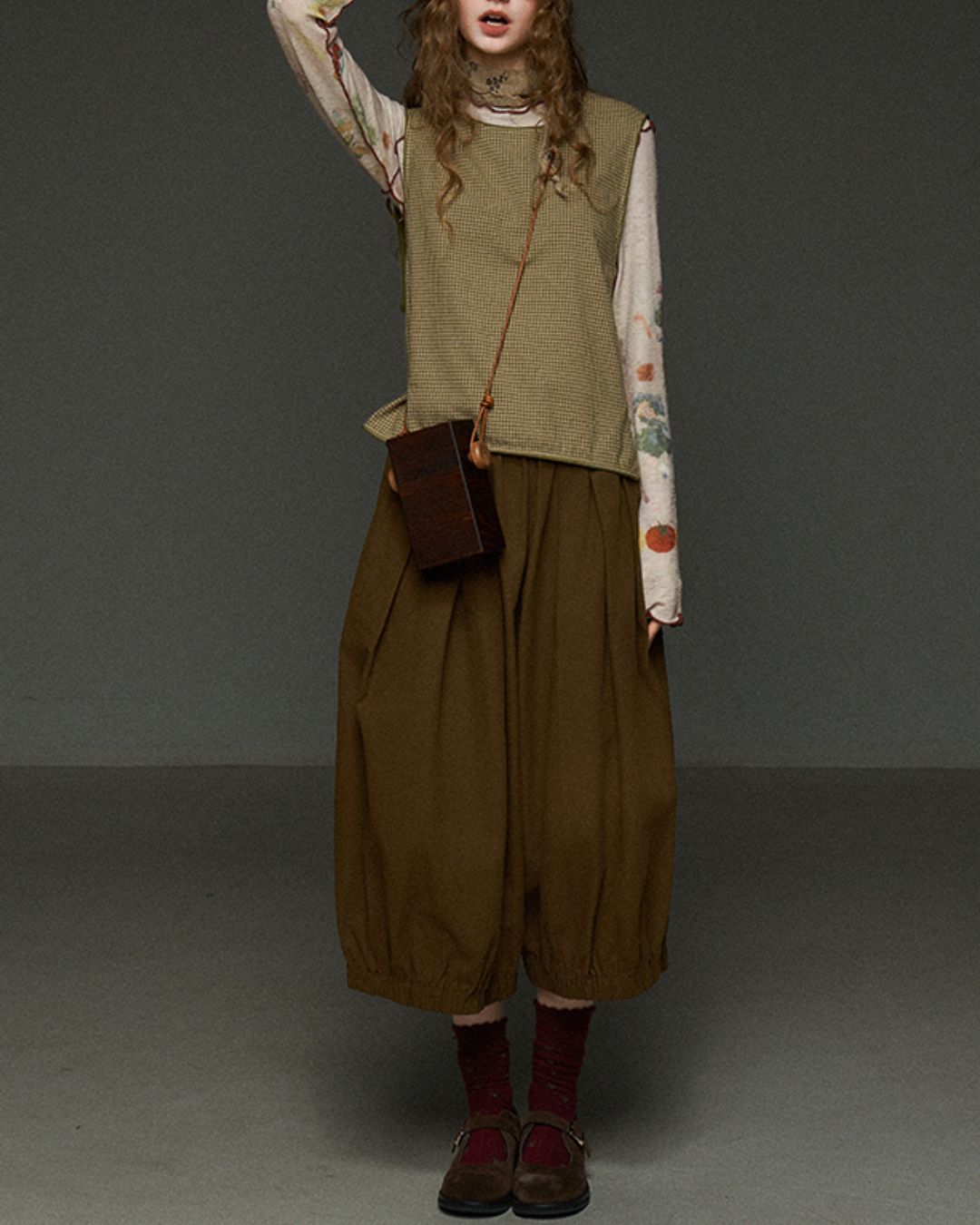 Side Button Check Vest　VT004