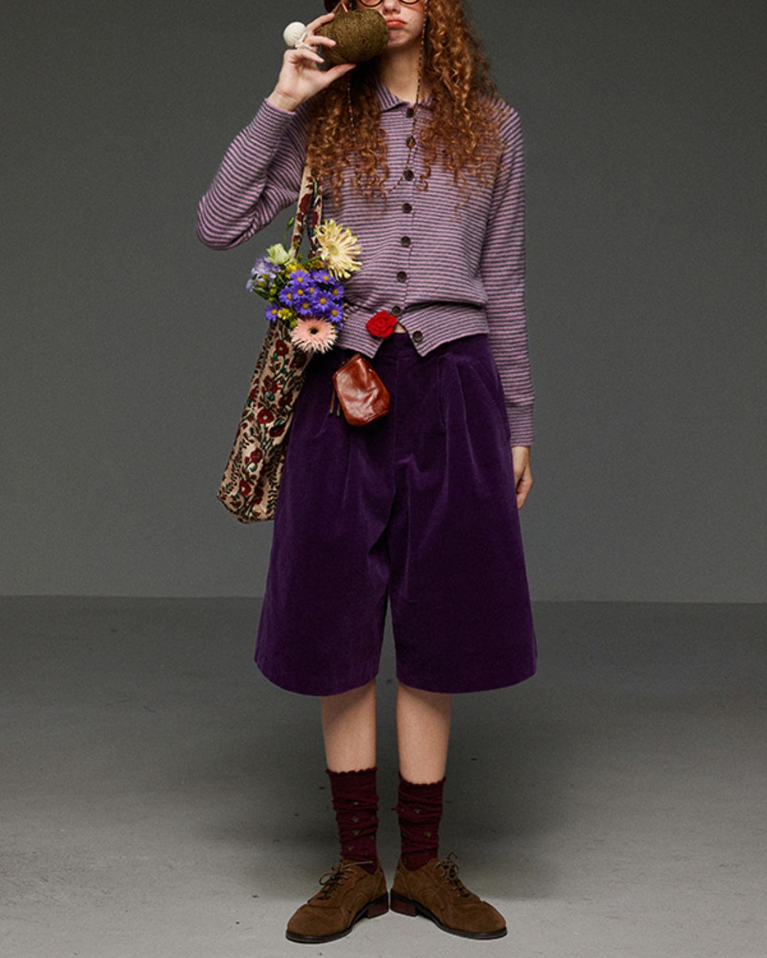 Retro Border Knit Cardigan　KN036