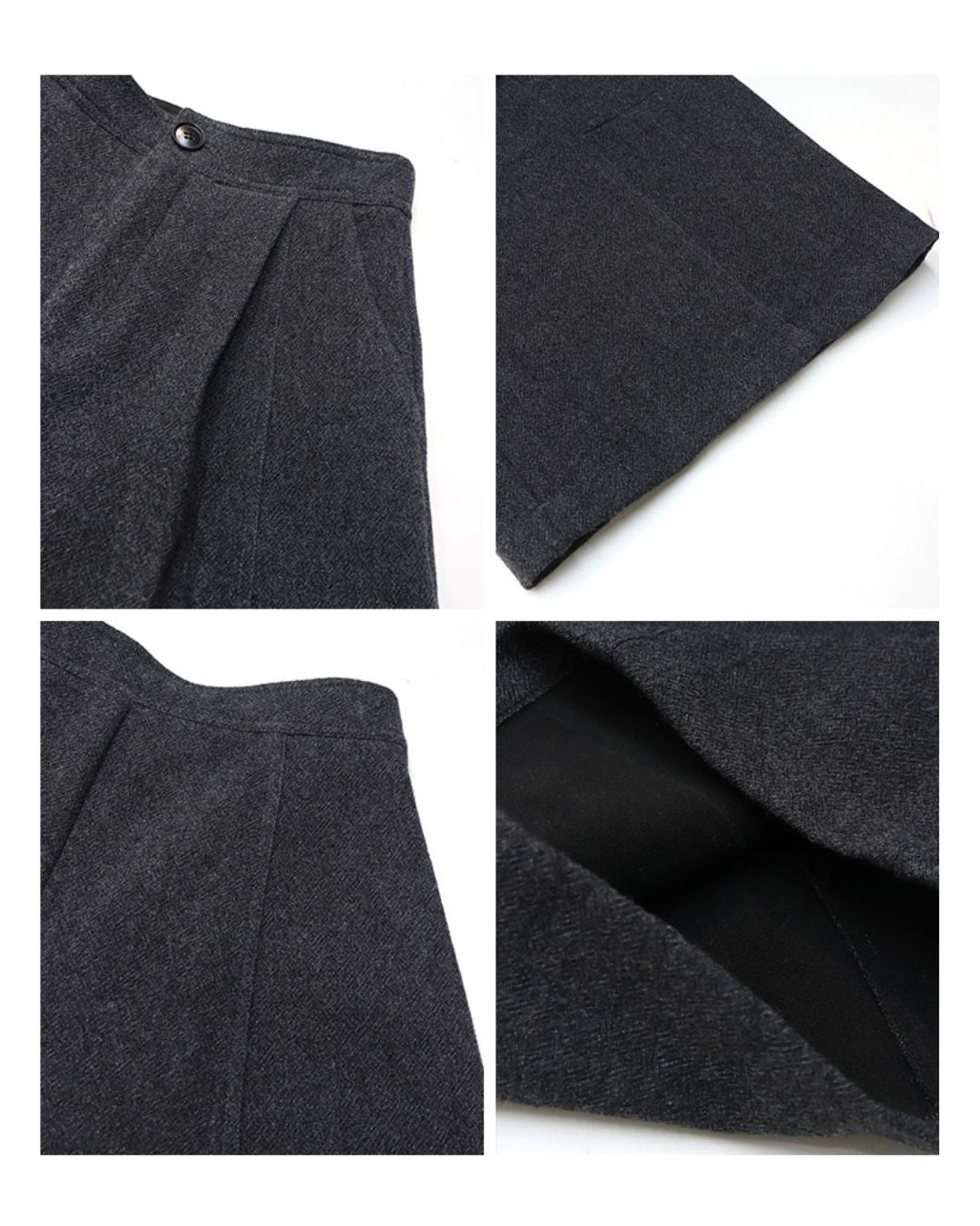 Wool Blend Wide Cropped Pants　PT035