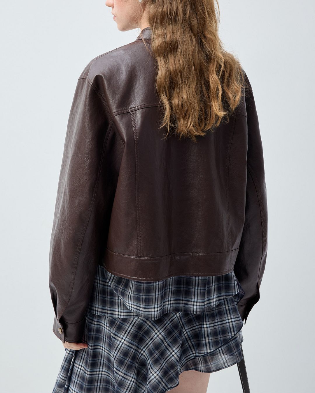 Vintage Short Leather Jacket　JK083