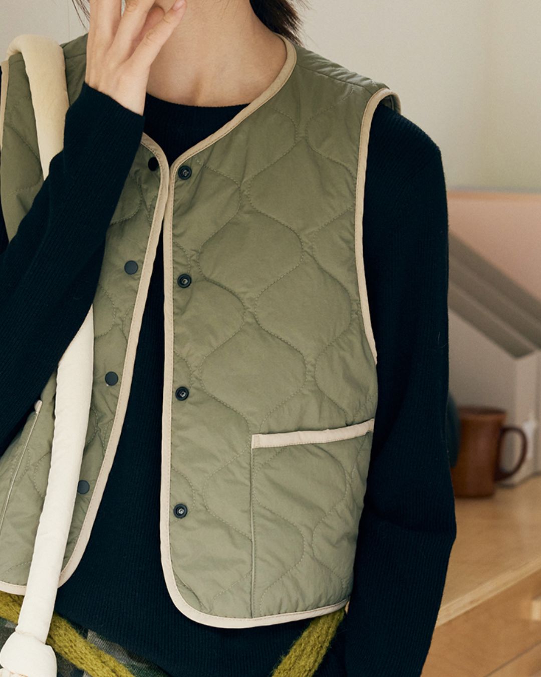 Nylon Quilted Vest　VT001