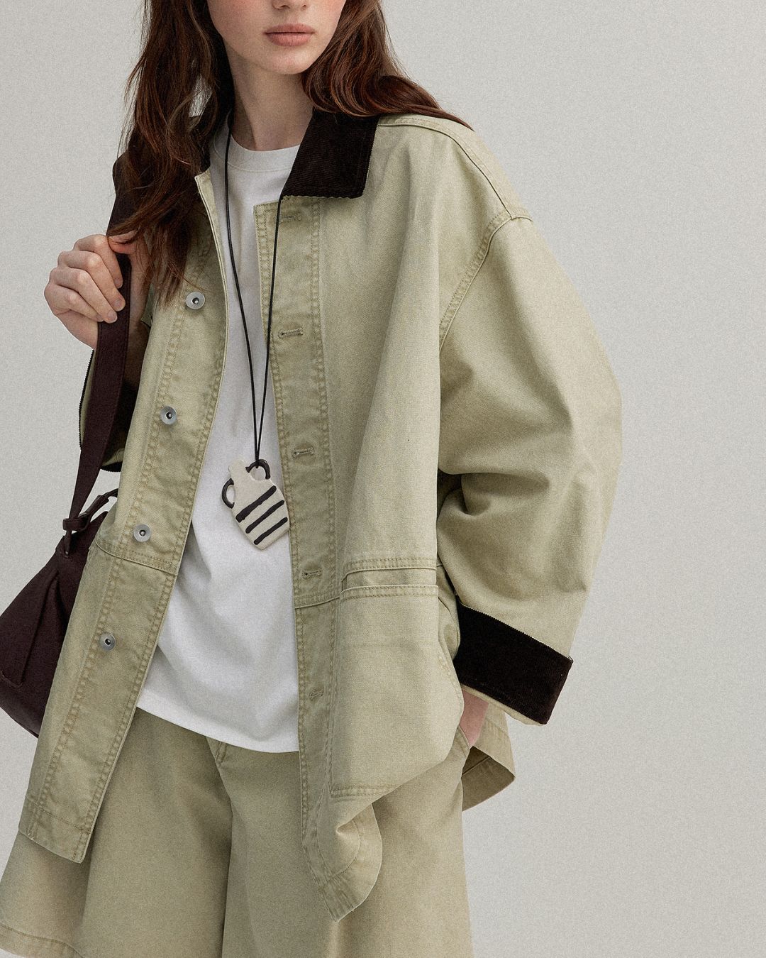 Contrast Color Work Jacket ＆ Shorts　JK015