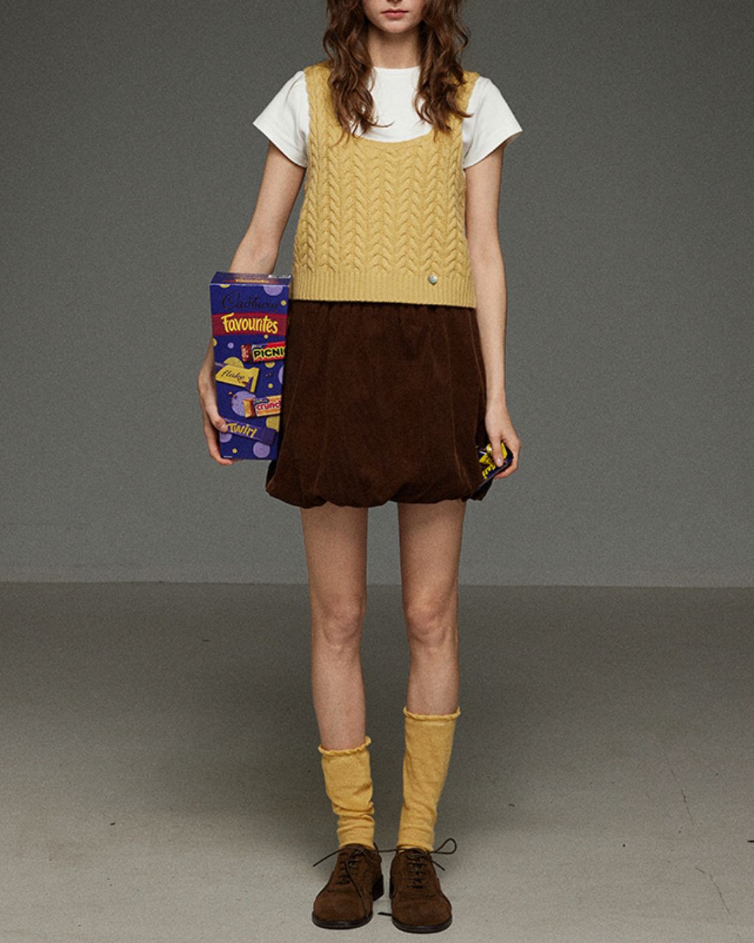 Cable Knit Camisole Vest　KN054