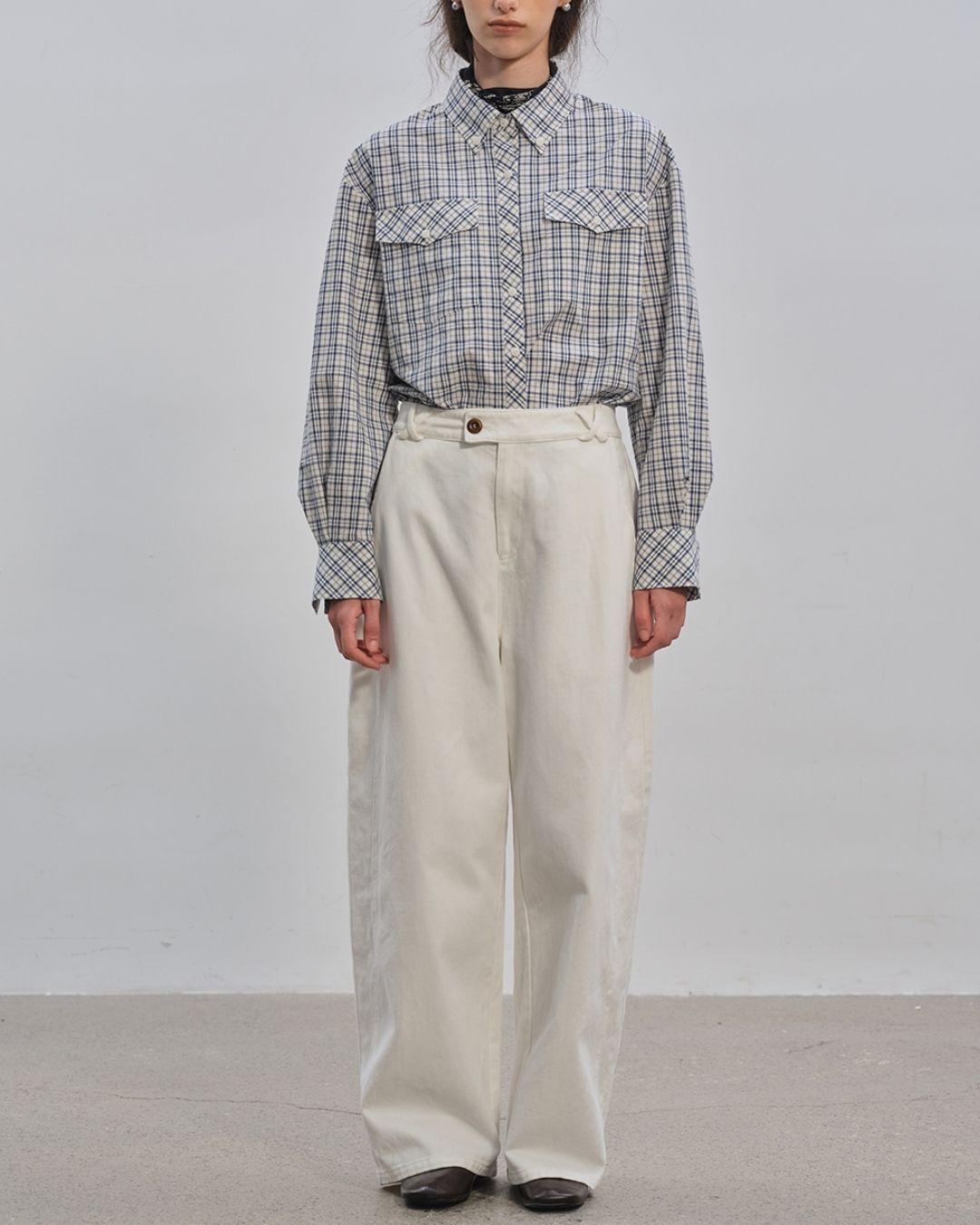 Retro Check Loose Shirt　LS024