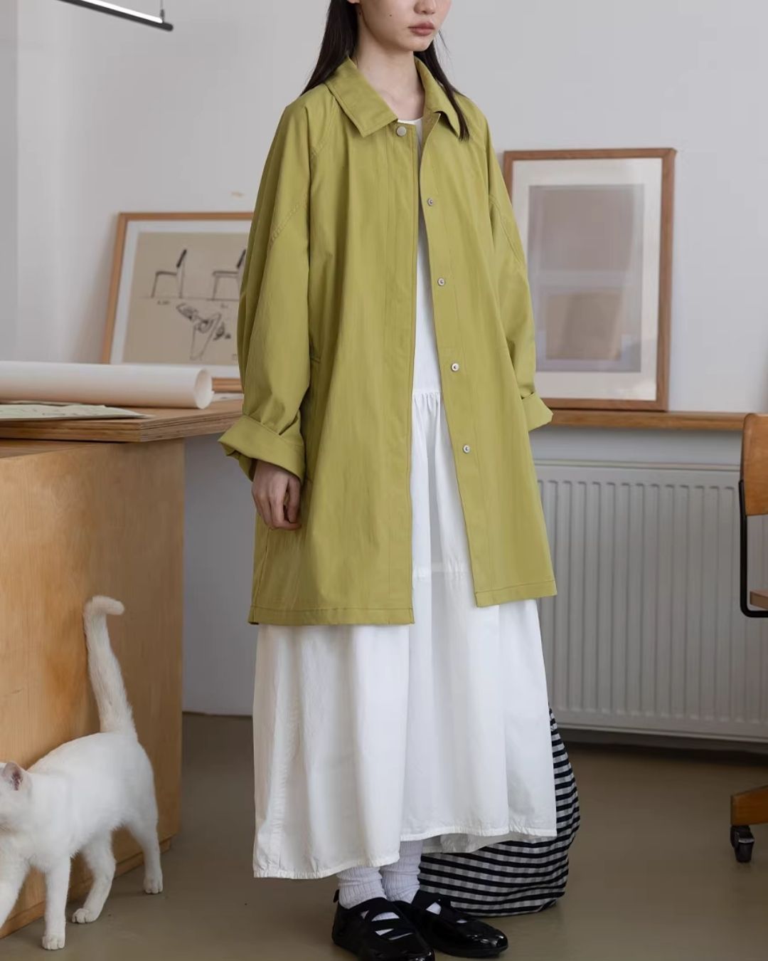 Water-repellent Single-breasted Coat　CT033