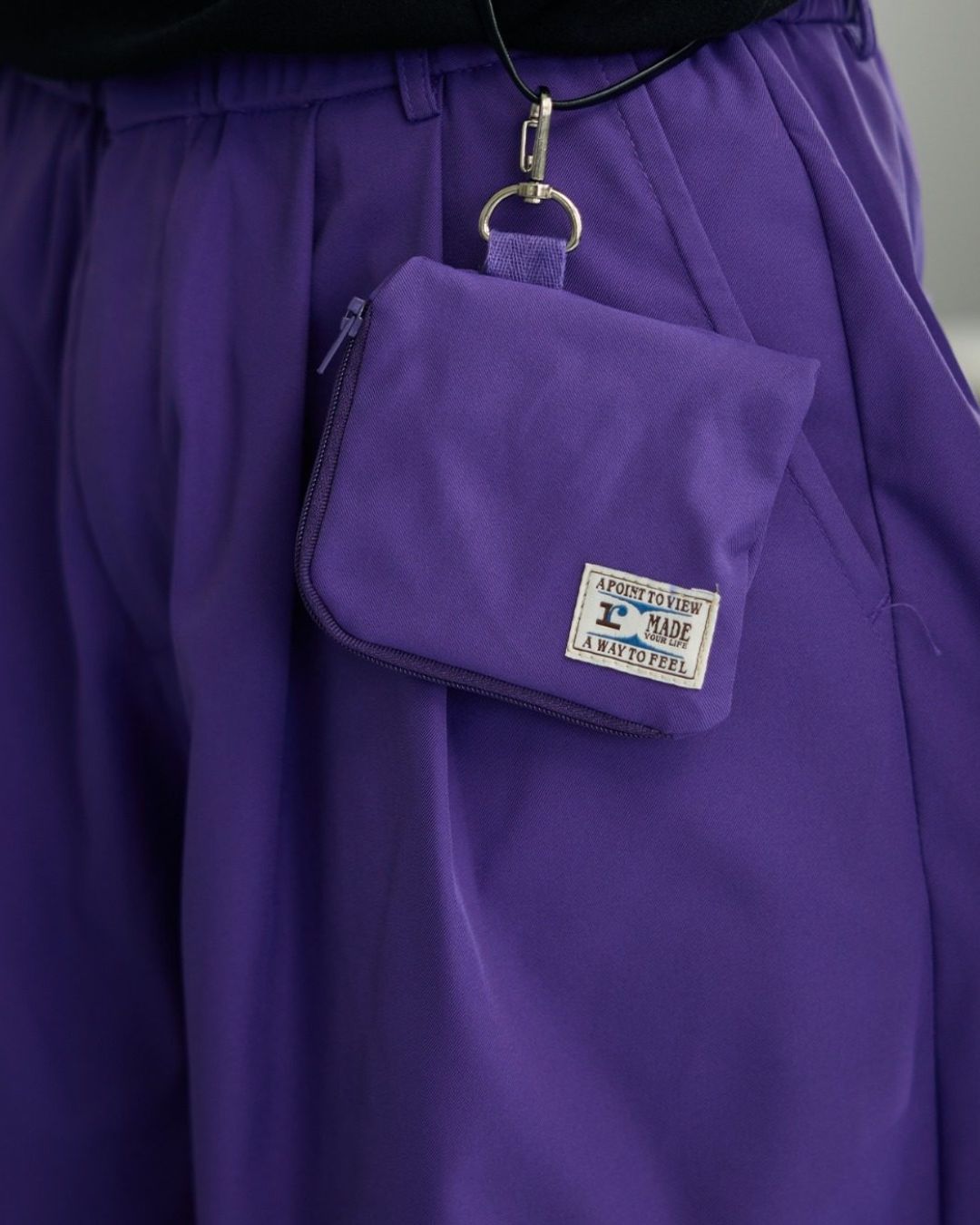 Casual Straight Pants With Mini Bag　PT034