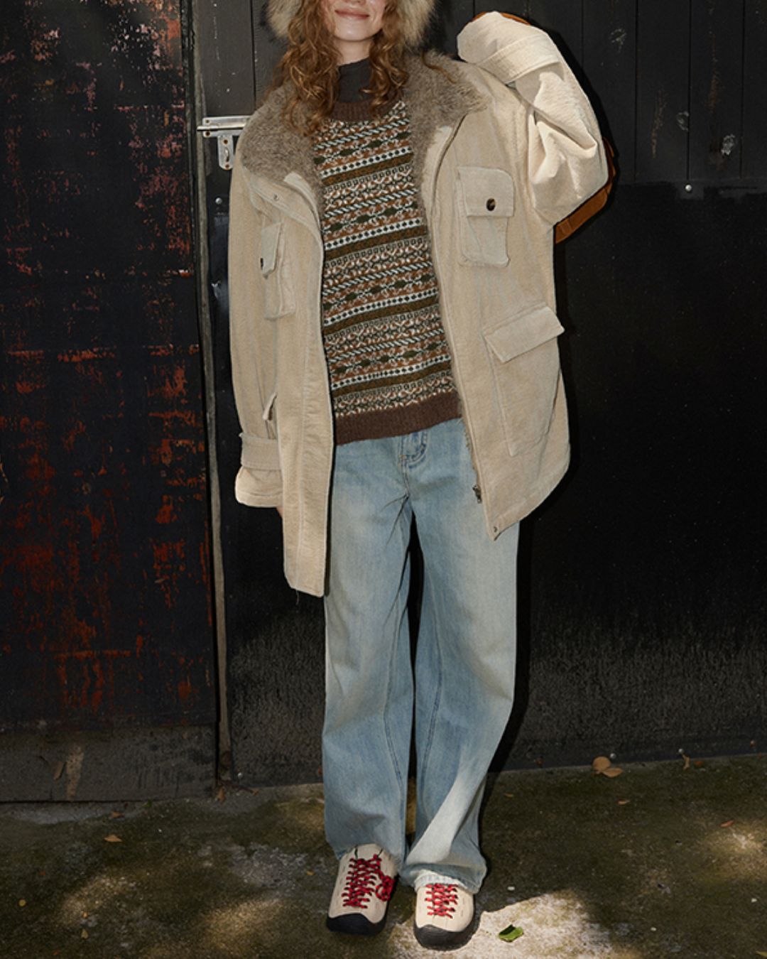 Jacquard Border Knit Vest　KN050