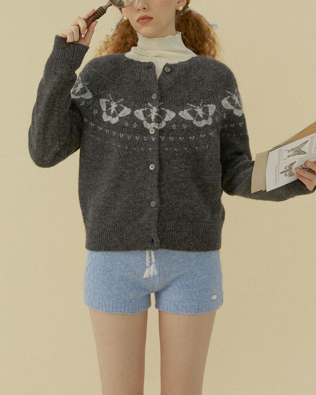 Butterfly Nordic Knit Cardigan　KN079