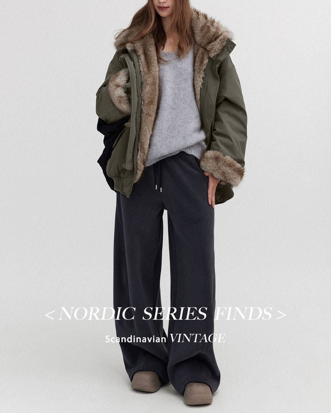 Oversized Fur Work Jacket　JK059