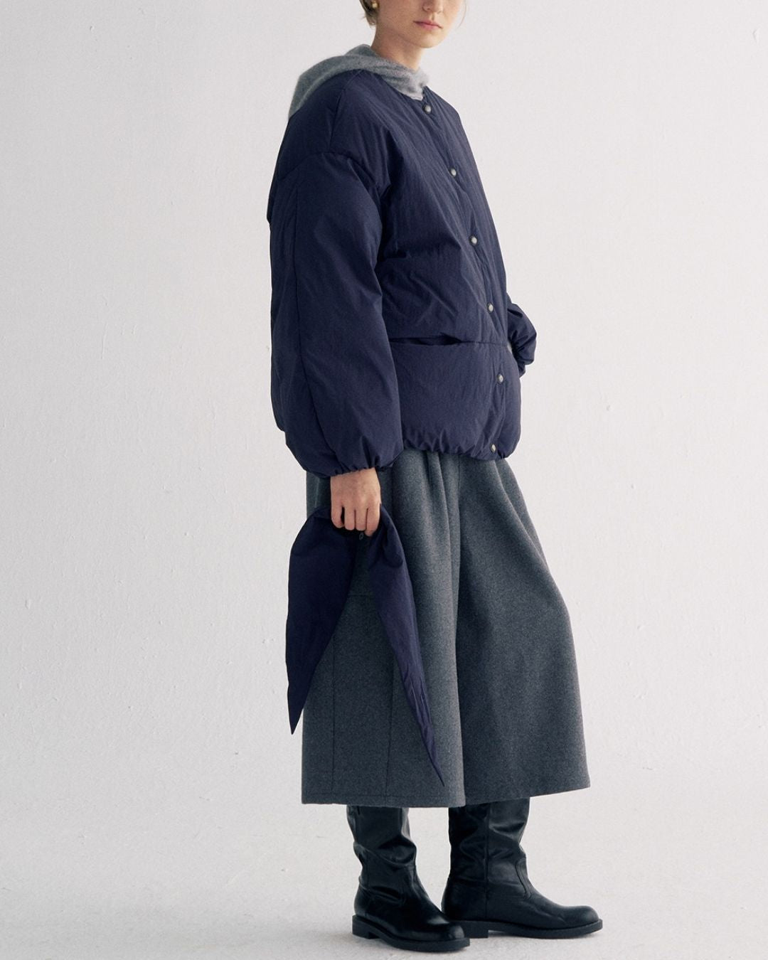 Detachable Scarf Puffer Down Jacket　JK080