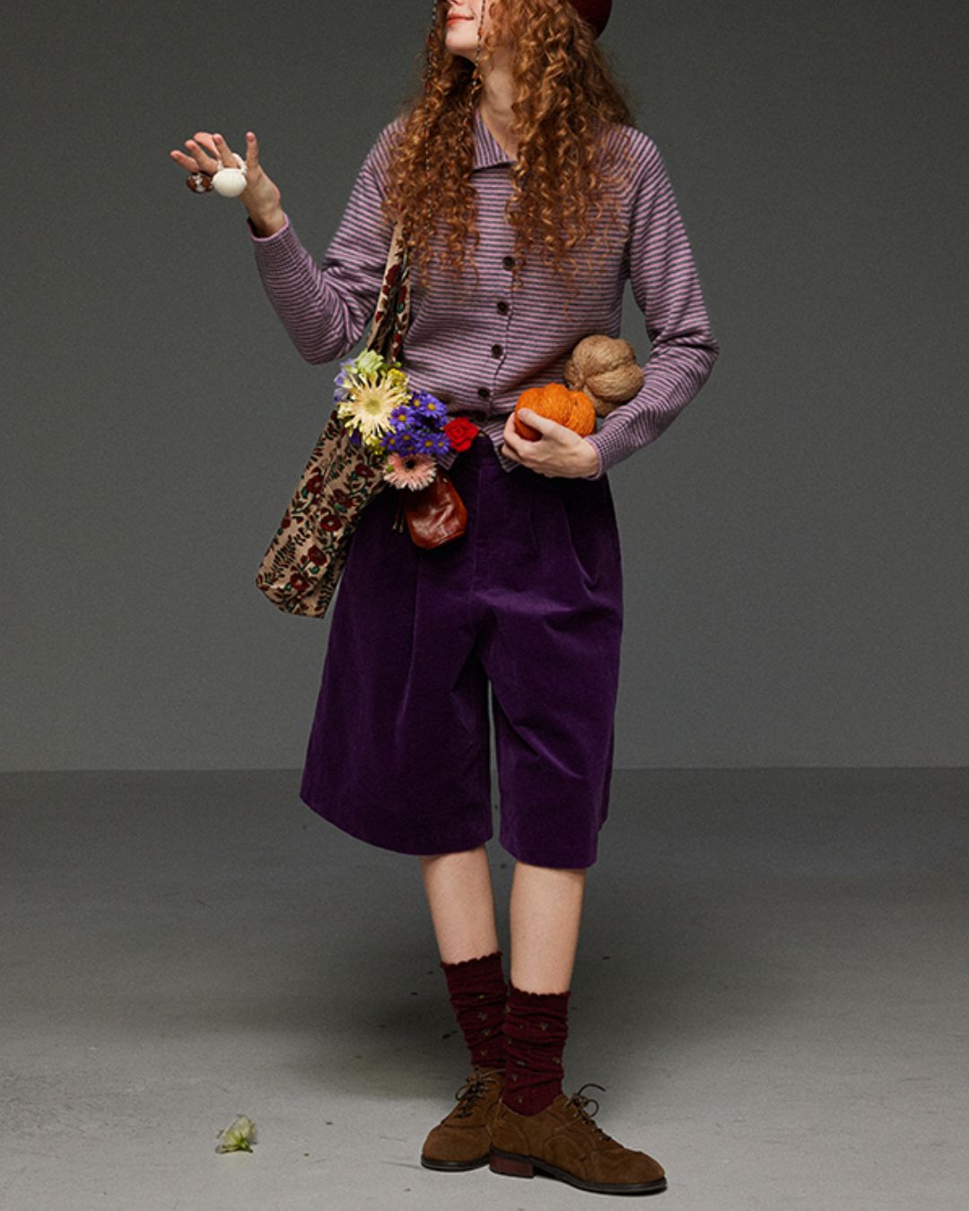 Retro Border Knit Cardigan　KN036