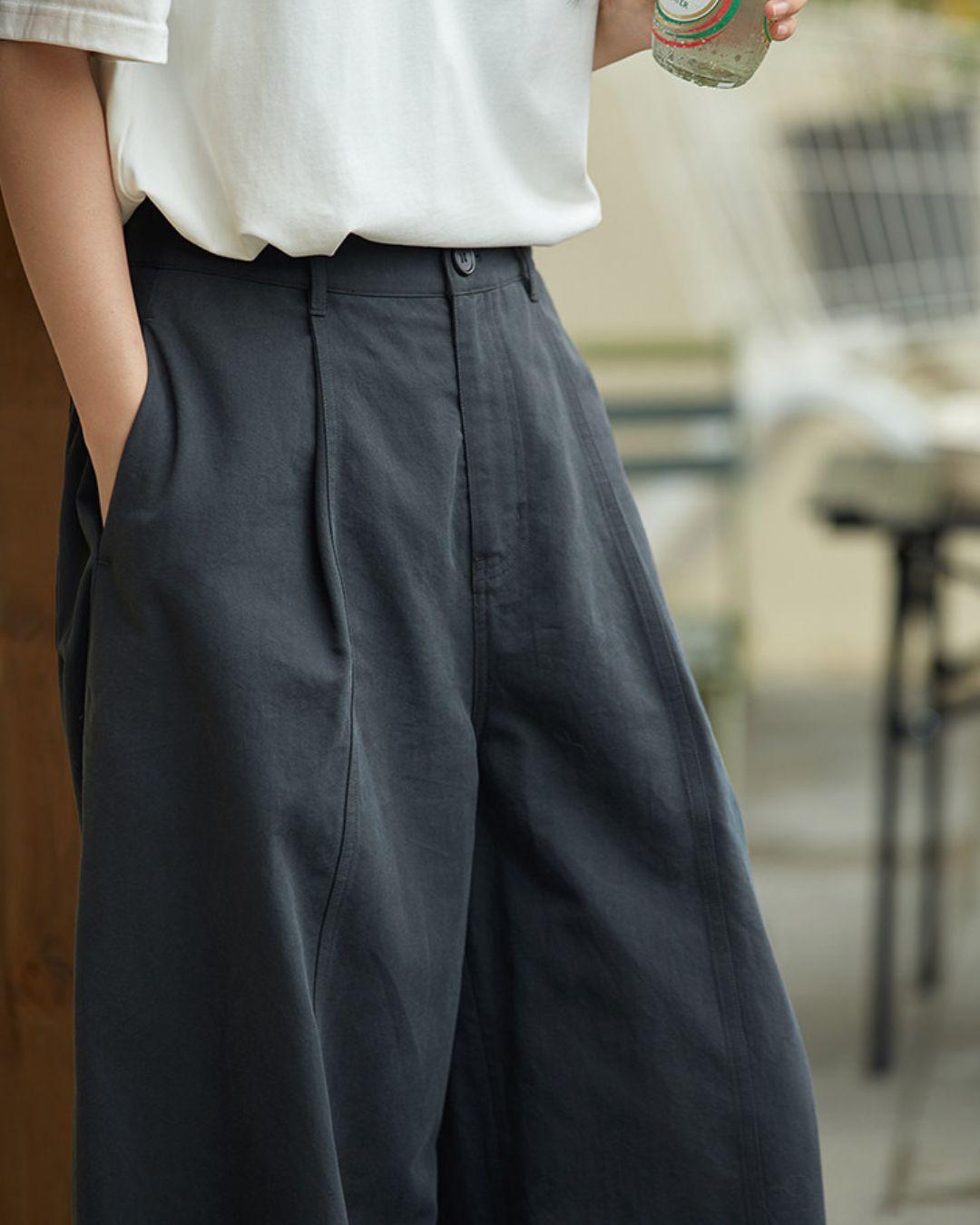 Tucked Wide Curve Pants　PT032