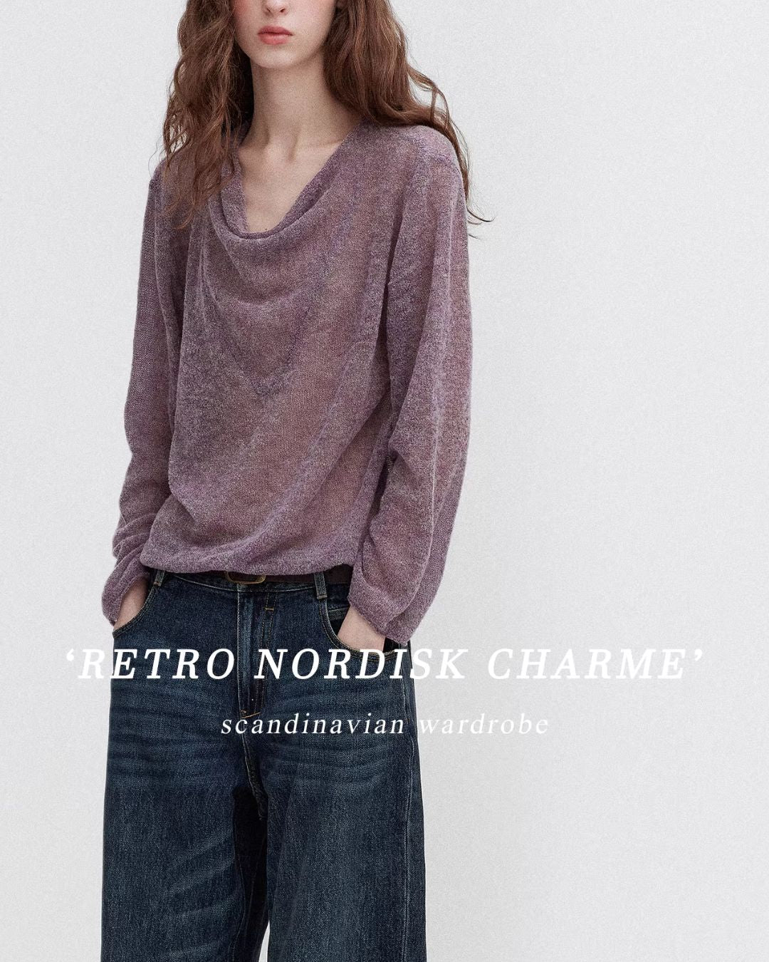 Drape Neck Relaxed Knit　KN117