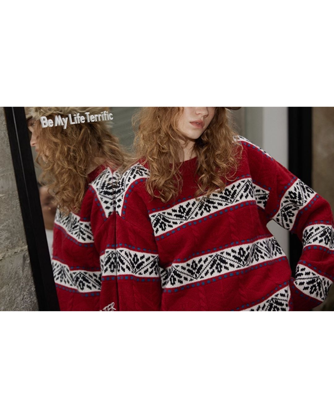 Retro Jacquard Sweater　KN047