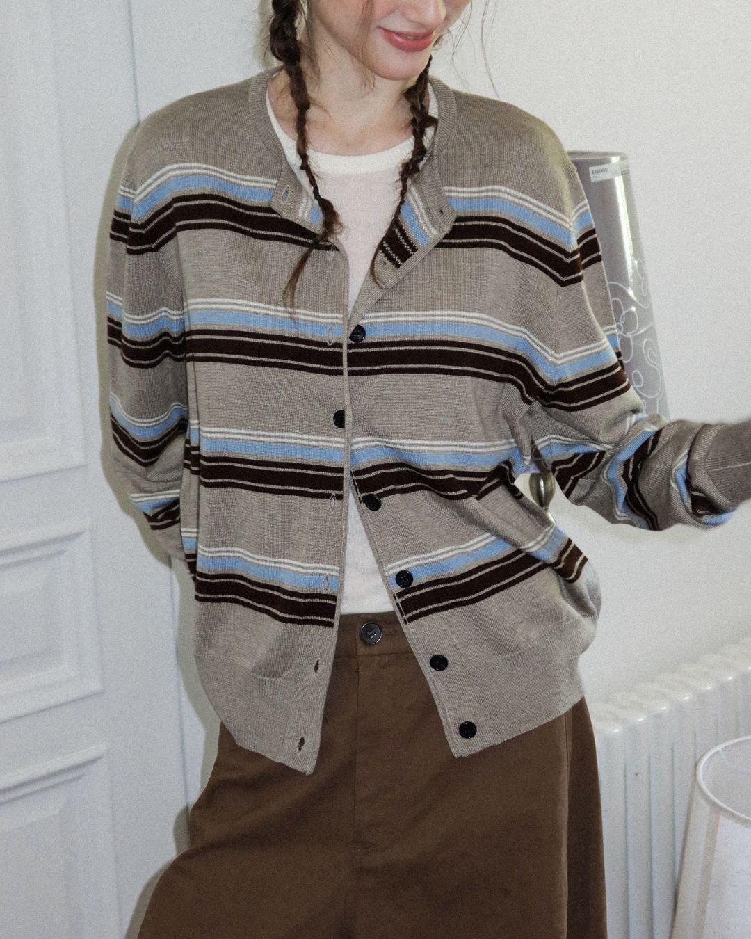 Border Knit Cardigan　KN021