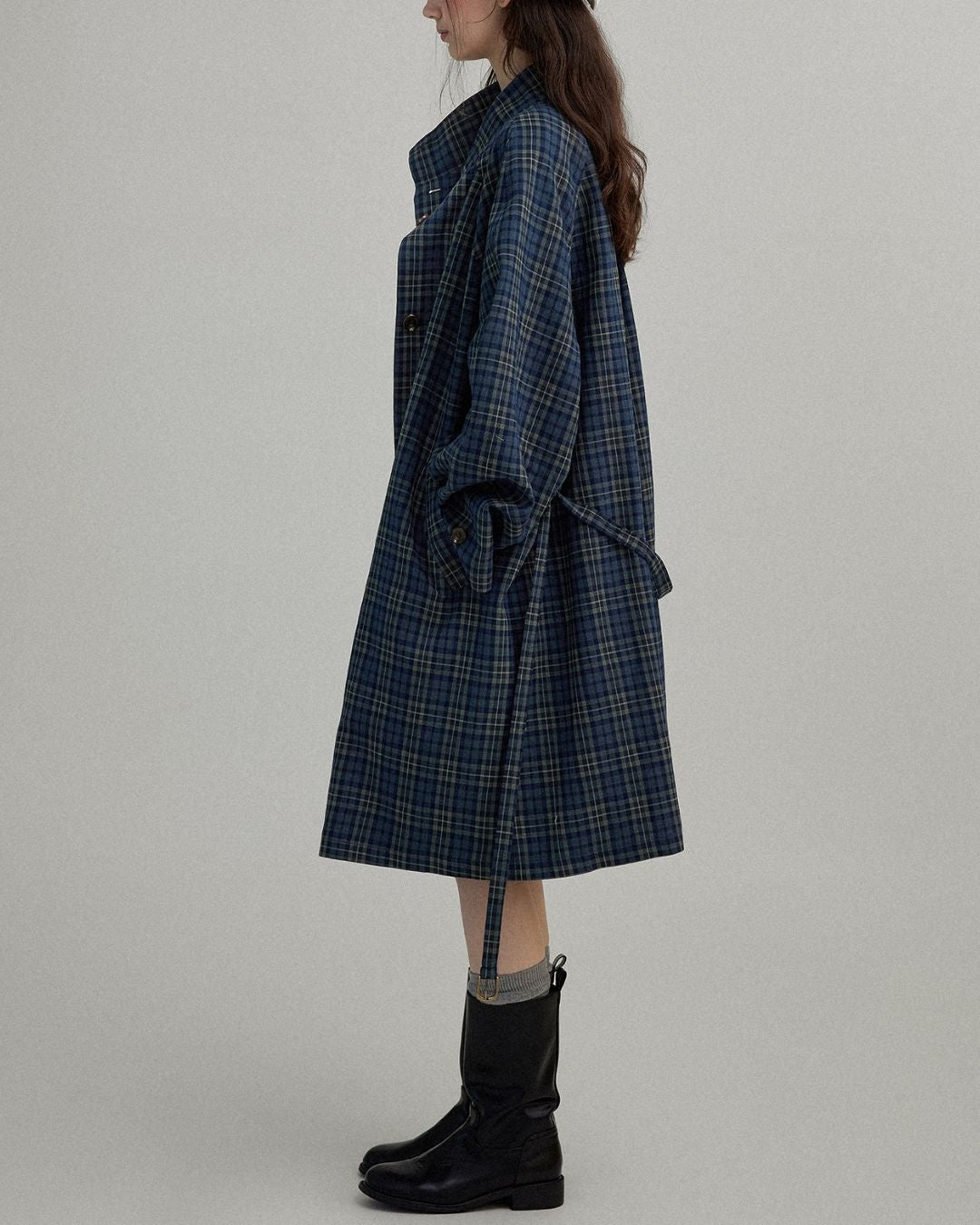 Stand Collar A-line Coat　CT002