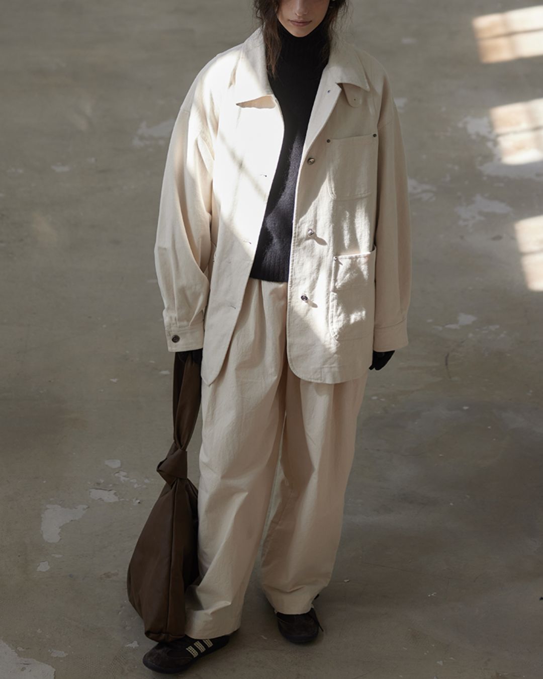 Casual Wide Tuck Pants　PT013