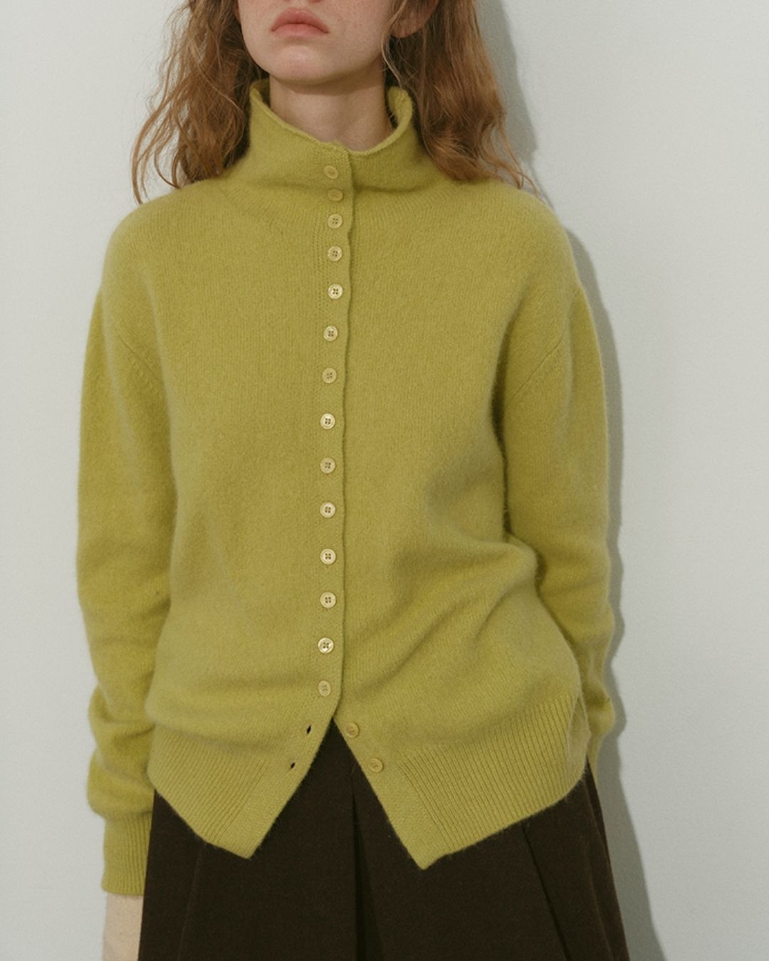 High-neck Knit Cardigan　KN074