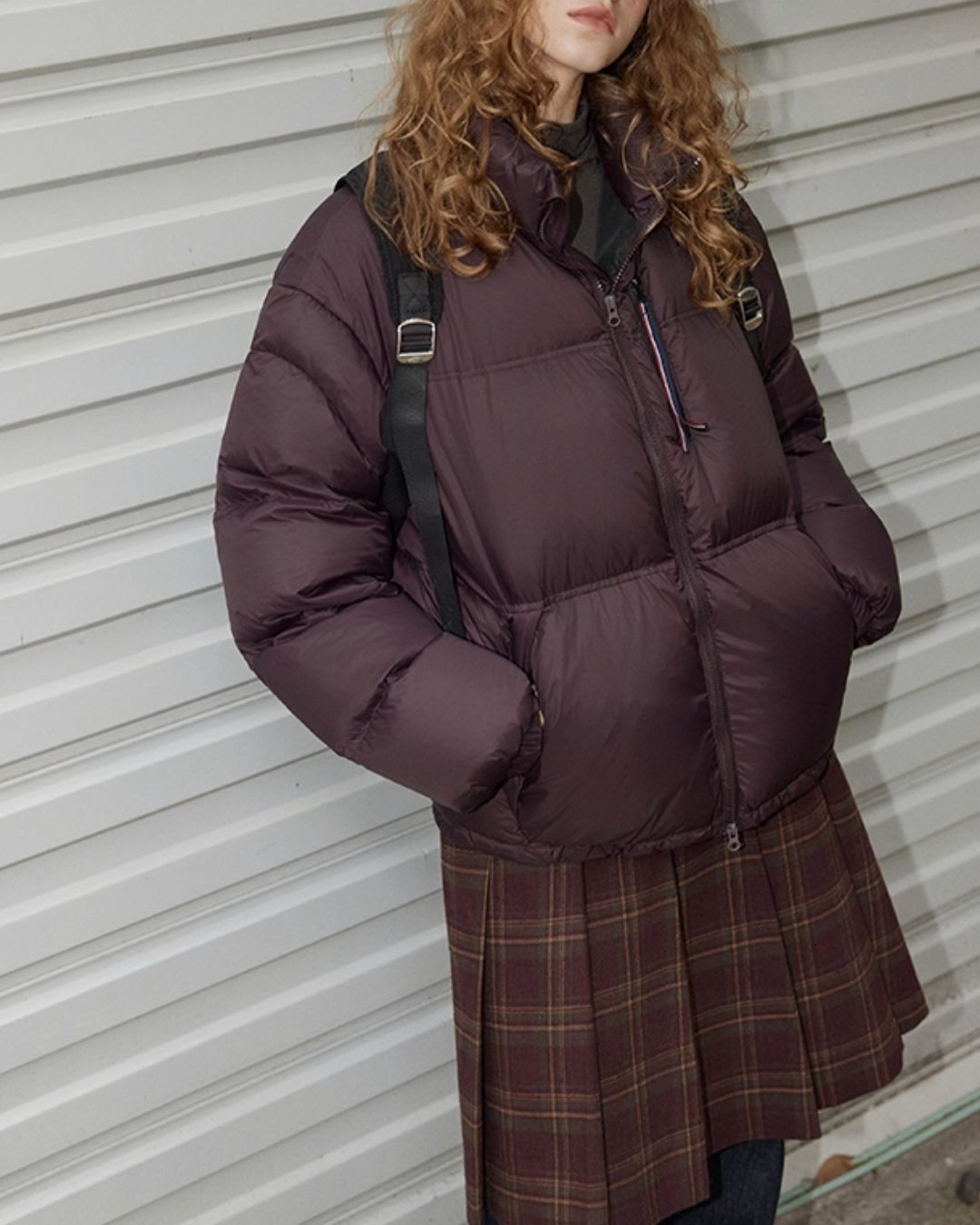 Retro Pleated Check Skirt　SK010