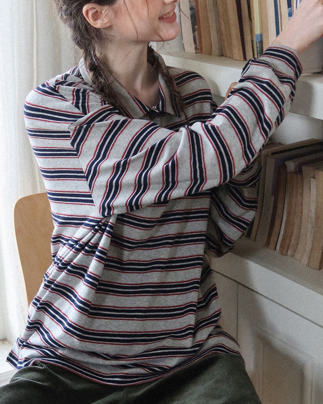 Border L/S Polo Shirt　PS001