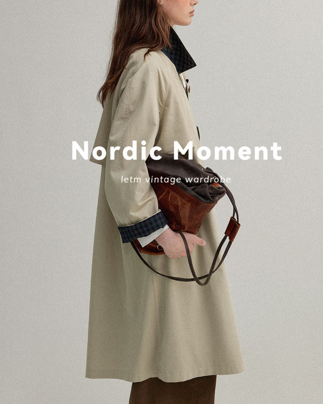 Back Pleated Trench Coat　CT001