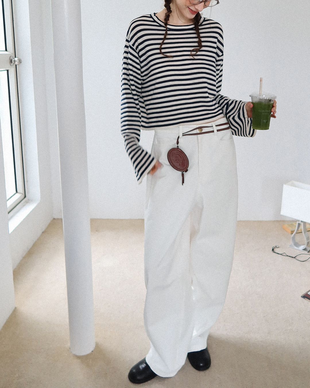 Striped Knit T-shirt　KN018