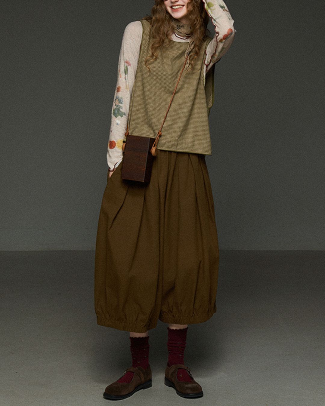 Side Button Check Vest　VT004