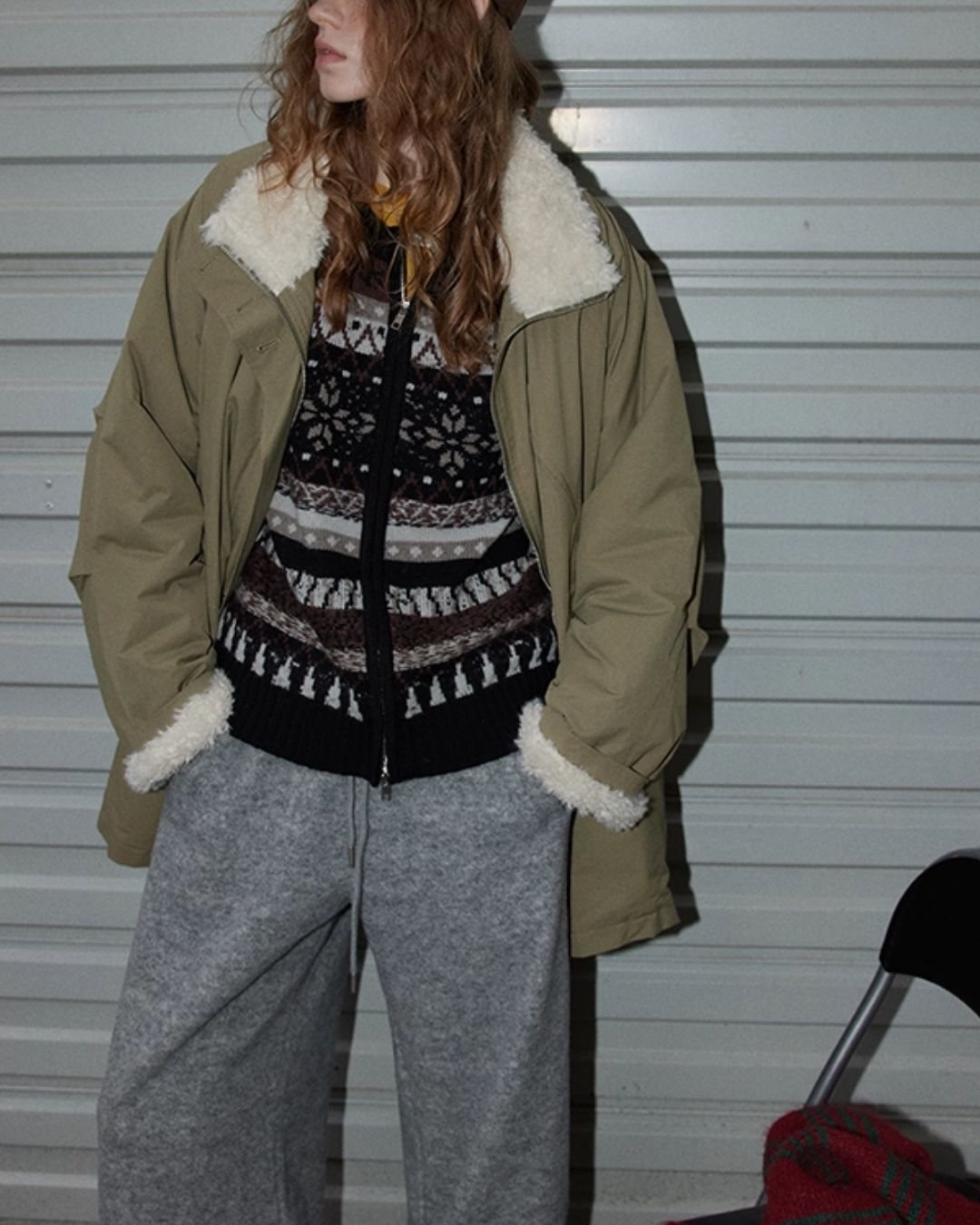 Fur-lined Military Coat　CT014