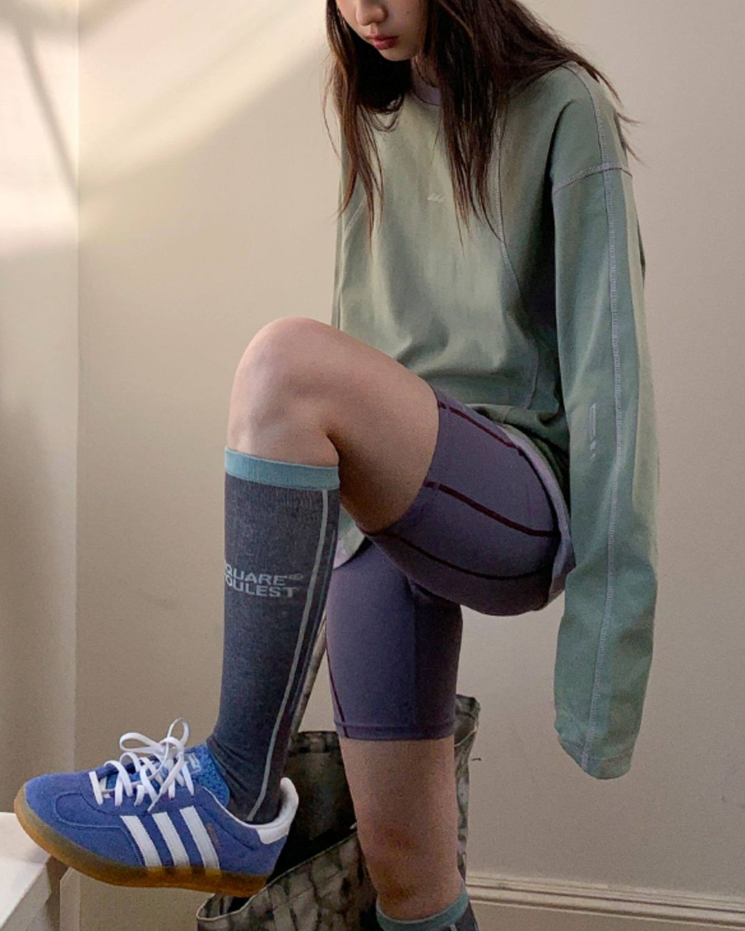 Color Block Sports Knee Socks　OR001