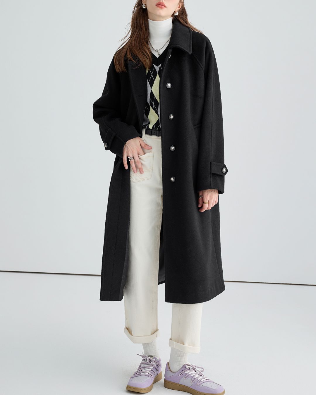 Brushed Bal Collar Coat　CT012